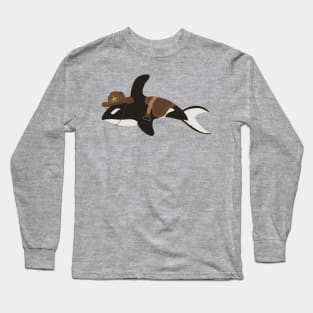 Cowboy killer whale Long Sleeve T-Shirt